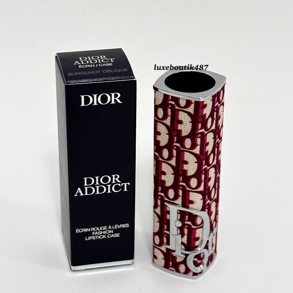 DIOR Addict Lipstick CASE Limited Edition Monogram BURGUNDY OBLIQUE